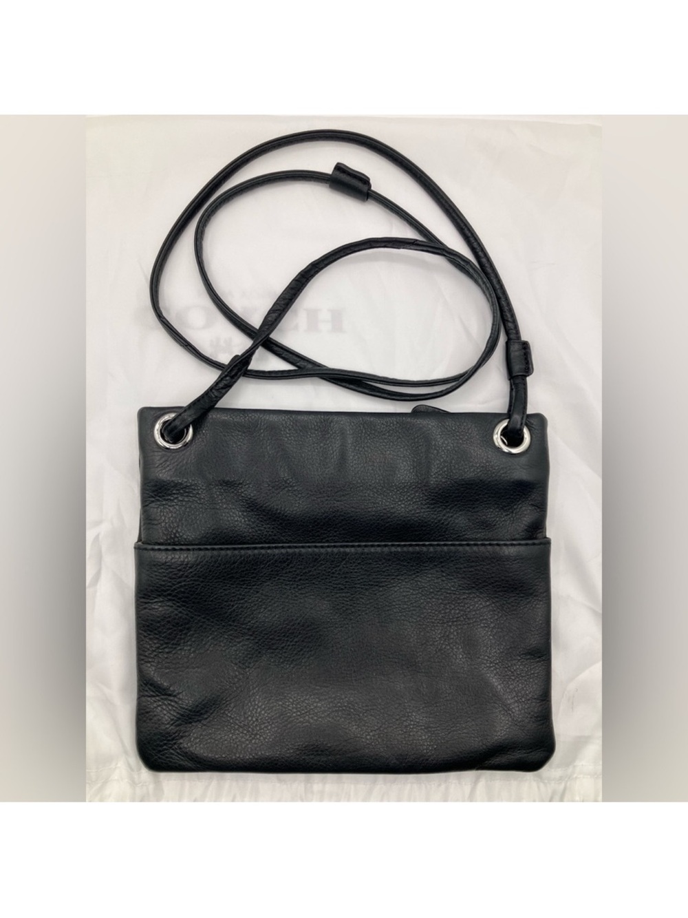 MARGOT Black Leather Crossbody Bag